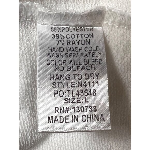 Umgee Women L Floral Embroidered Mini Dress Pockets White Cottage Core Spring - Picture 15 of 16